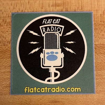 Flat Cat Radio Sticker