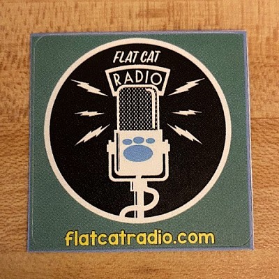 Flat Cat Radio Sticker