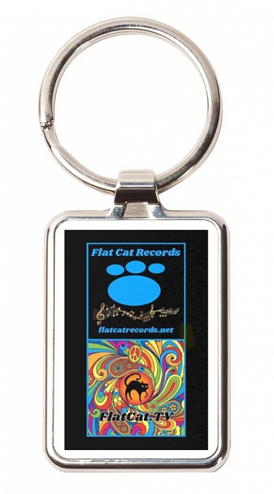 Flat Cat Key Chain